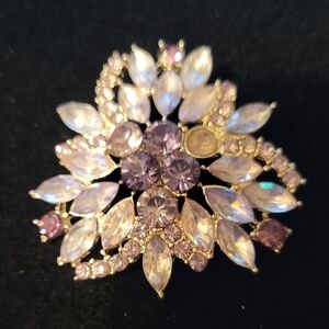 Napier Purple and Gold Starburst Brooch